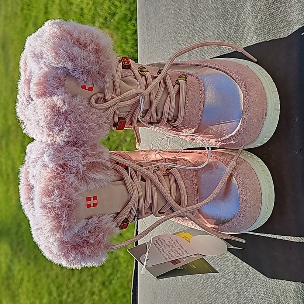 Girls Swiss Tech Waterproof Genuine Suede Winter Boots